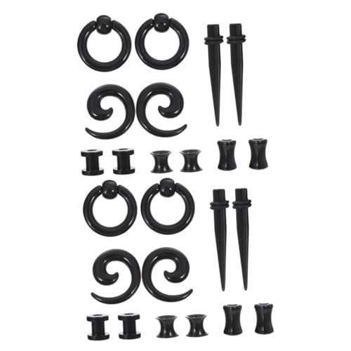 Garneck 2 Sätze Ohrloch Set Teilig Schwarz Ohrstecker Expander Taper Tunnel Piercing Schmuck Leicht Komfortabel Modisch Für Damen und Herren Garneck 2 Sätze Ohrloch Set Teilig Schwarz Ohrstecker Expander Taper Tunnel Piercing Schmuck Leicht Komfortabel Modisch Für Damen und Herren von Garneck