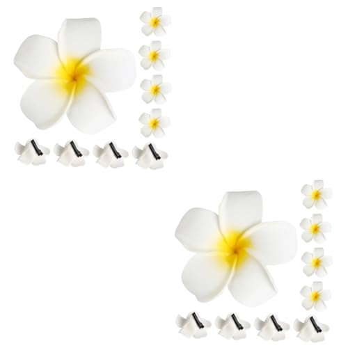 Garneck 2 Sätze Plumeria Blumen Haarspangen Für Damen Haarclips Mit Clip Für Hochzeiten Strandpartys Und Festliche Anlässe 24 Stück * 2 von Garneck