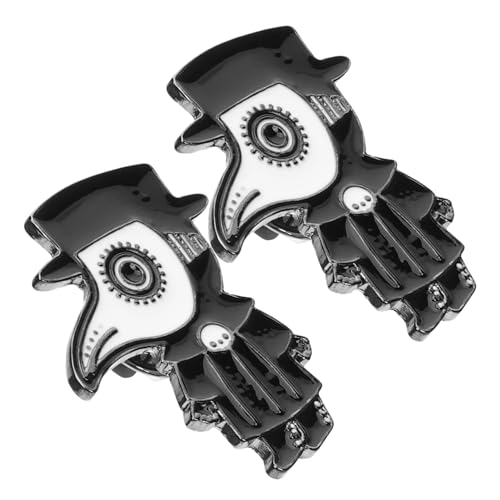 Garneck 2 Stck Plague Doctor Brosche Punk Stil Emaille Anstecknadel für Frauen Dekoratives Accessoire für Kleidung Taschen Hüte und Schals für Verschiedene Anlässe von Garneck