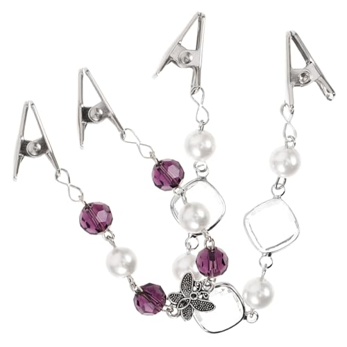 Garneck 2 Stck Strickjacken Clips aus Metall mit und Perlen Schmetterlingsdesign Dekorative Cardigan Clips zum Fixieren von Pullovern Kleidern und Schals Verschlüsse für Zufällige Farbe von Garneck