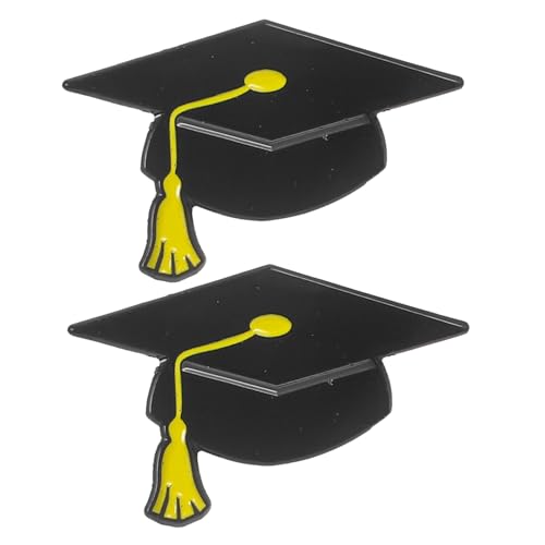 Garneck 2 Stck Teiliges Metall Broschen Doktorhut Anstecknadeln Langlebige Legierungs Pins Dekorative Abschlussmützen Broschen für Kleidung Taschen Schals Unisex Accessoire von Garneck