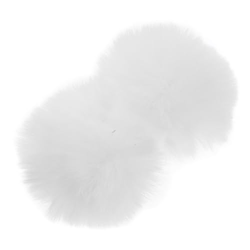 Garneck 2 Stück Abnehmbare Pompom Schuhclips Kunstfell Pelzball Schuhschmuck Damen Hochzeit Pins Weicher Flauschiger Dekorationsclip für Pumps und Sandalen Weiß von Garneck