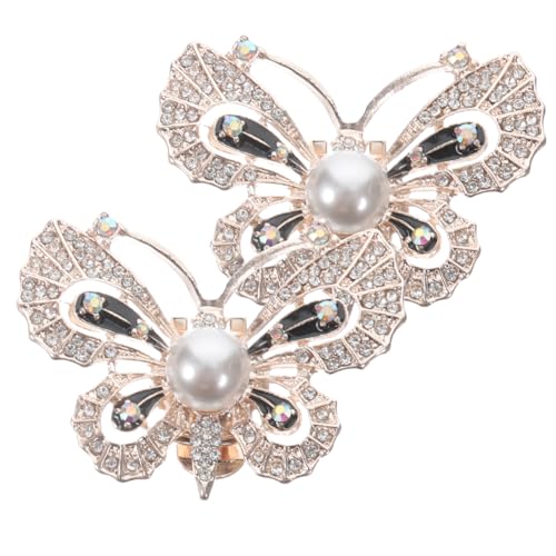 Garneck 2 Stück Abnehmbare Schmetterling Schuhclips Glänzende Strass Schuhschnallen für Damen High Heels Hochzeit Party Schuhdekoration Elegant Modisch von Garneck