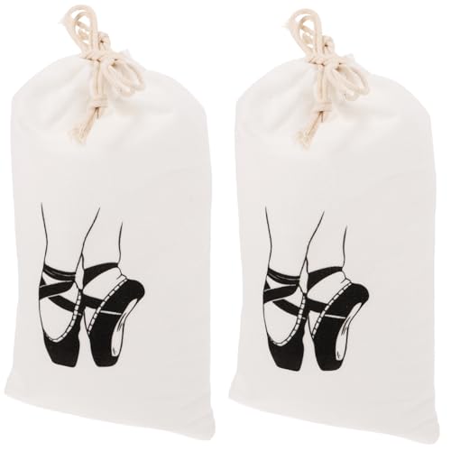 Garneck 2stücke Balletttaschen Mit Kordelzug Für Mädchen Tanztasche Für Ballettschuhe Und Kleidung Robuste Reisetasche Für Gym Und Kurztrips Platz Für Schuhe Und Handtücher von Garneck