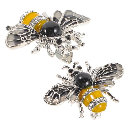 Garneck 2 Stück Bienen Broschen für Damen Dekorative Anstecknadeln im Retro Stil Kleidung Accessoires für Schals und Hüte als zu Geburtstagen und Valentinstag von Garneck