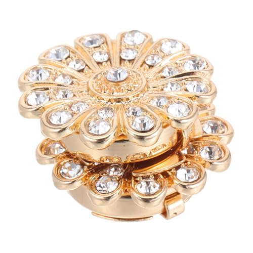 Garneck 2 Stück Bling Strass Knopfcover aus Stabilem Legierungsmetall Abnehmbare Modische Manschettenknöpfe mit Blumenmotiv Einfache Veredelung für Hemden und Jacken bei Business von Garneck