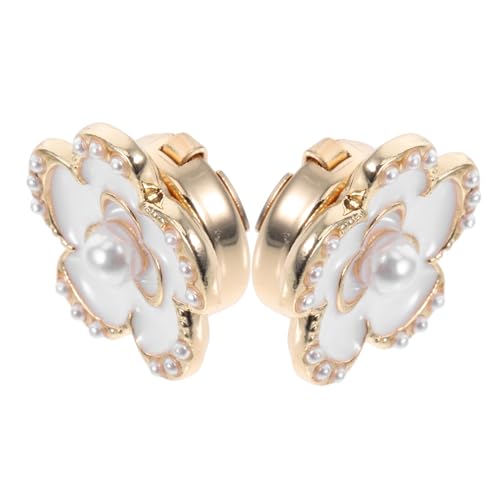 Garneck Blumen Manschettenknöpfe für Damen 2 Stück Dekorative Knopfabdeckungen Kunstperlen für Hemden und Kleider Selbstgemacht Zubehör für Stilvolle Kleidung von Garneck