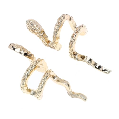 Garneck 2 Stück Bohemian Snake Ear Clips Kreative Ohrclips Piercing Goldfarben für Damen und Angenehm zu Tragen Langlebig und von Garneck