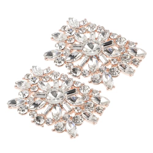 Garneck 2 Stück Braut Schuhclips aus Strass Schuh Dekorationen mit Robustem Legierungs Material Vielseitig für Pumps Stiefel Sandalen für Hochzeit und Party von Garneck