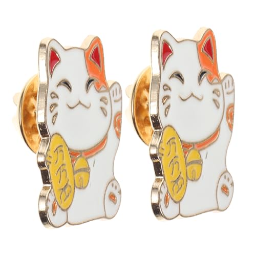 Garneck 2 Stück Cat Brooch Kleine Enamel Pins Cartoon Stilvolle Katzenbroschen Für Teens Modische Accessoires Robuste Verarbeitung Geschenkidee von Garneck