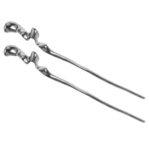 Garneck 2 Stück Chinesische Haarstäbchen Antiker Stil Haarnadel Für Frauen Unregelmäßiges Design Schwarz Für Hochzeiten Und Cosplay von Garneck