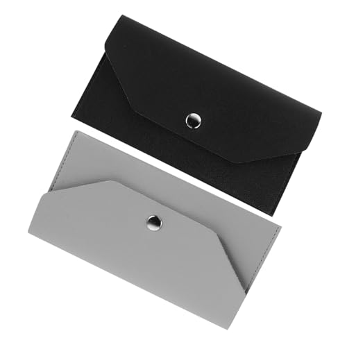 Garneck 2 Stück Damen Wallets aus Kratzfestem PU Kompakte Geldbörse mit Münzfach Kartenhalter und Organizer Tragbar für Reisen und Alltag Stilvolles Design in Schwarz von Garneck