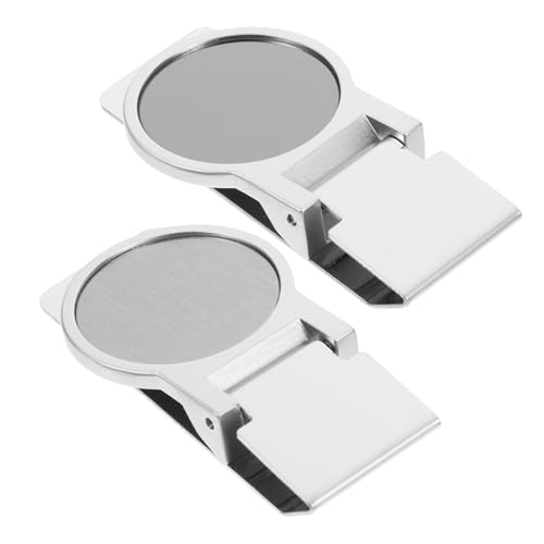 Garneck 2 Stück Edelstahl Geldclip Runde Minimalistische Geldklammer Leicht und Robust Kreditkartenhalter für Portabel und Stilvoll für Bargeld und Karten von Garneck