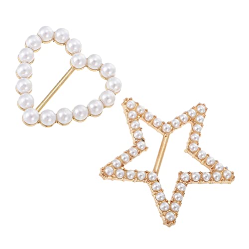 Garneck 2 Stück Edle Perlen und Strass Schalclips Dekorative Knotenringe für Seidenschals und Blusen Vielseitige Schmuck Broschen für Hochzeiten Partys und Festliche Anlässe von Garneck