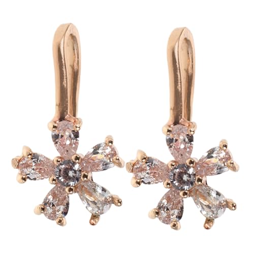 Garneck 2 Stück Fake Nose Cuff Non Piercing Nasenring Metall Blume mit Zirkonia Glitzer Clip Schmuck für Frauen und Männer Modischer Körperschmuck ohne Piercing von Garneck
