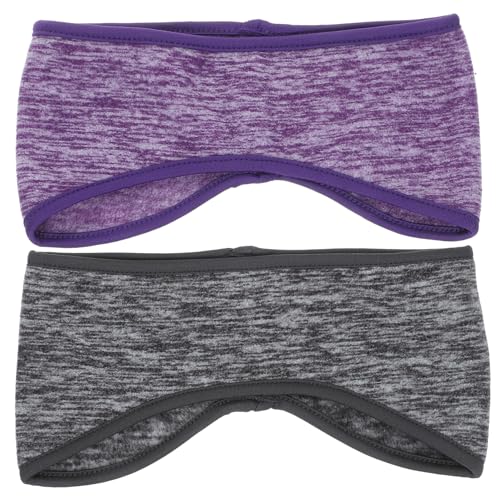 Garneck 2 Stück Fleece Stirnband Ohrenschützer Vollständiger Ohrenschutz Sport Kopfband Winter Warm für Damen Herren Outdoor Laufen Wandern Skifahren von Garneck