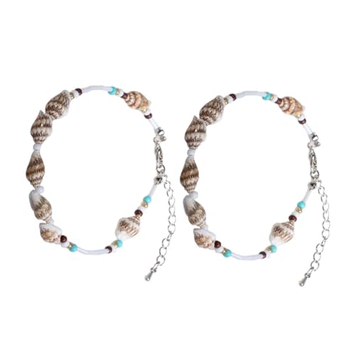 Garneck 2 Stück Fußkette für Damen Knöchel Kette mit Feinem Design Verstellbar für Strand und Alltag Geschenkidee für Frauen und Mädchen von Garneck