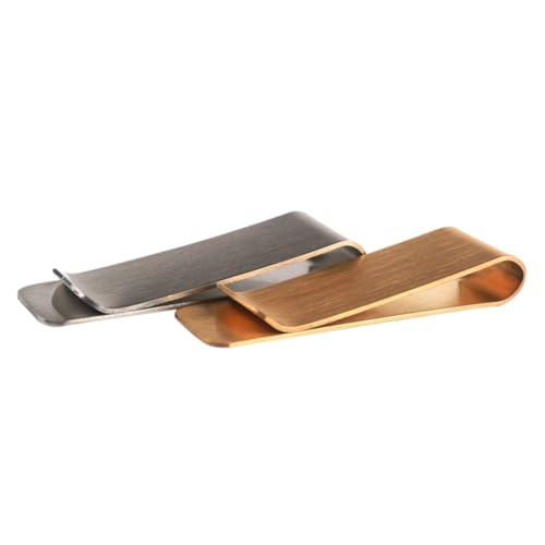 Garneck 2 Stück Geldklammern aus Edelstahl und Messing Langlebige Geldscheinklammern für Bargeld und Kreditkarten Eleganter Kartenhalter Kompakt und Robust für Herren und Alltag von Garneck