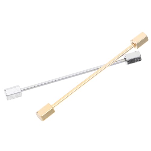 Garneck 2 Stück Herren Kragennadeln Metall Krawattenklammern für Hemdkragen Robuste Kragenstangen Stilvolle Anstecknadeln für Business und Formelle Outfits von Garneck