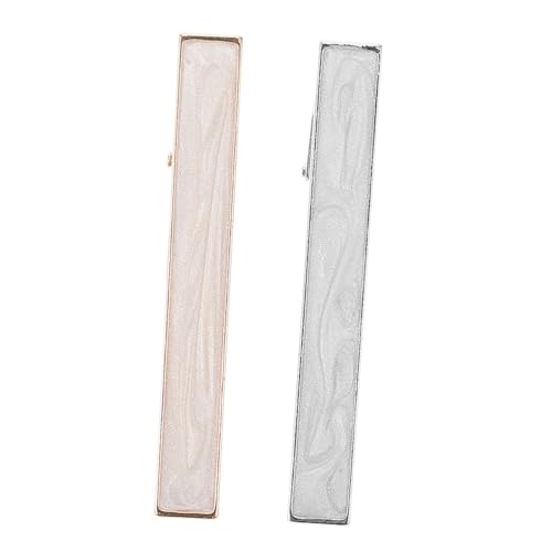 Garneck 2 Stück Herren Krawattenklammer aus Perlmutt und Muschel Passend Sicherer Halt Klassisches Design für Business und Hochzeit Stilvolle Anzug Accessoire in Gold und Silber von Garneck