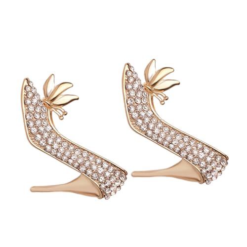 Garneck 2stücke Schuh Brosche High Heels Form Pin Strass Schmuck Für Damen Anstecknadel Broschennadel von Garneck