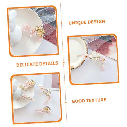 Garneck 2 Stück Japanische Kirschblüten Haarklammer Handgefertigte Blüten haarspangen für Damen Starker Halt für Dickes und Zartes Haar Elegante Haarornamente für Hochzeit Alltag und von Garneck