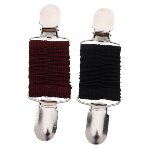 Garneck 2 Stück Kleider Clips für Damen Verstellbare Taillen Cinch Clips für Schal und Strickjacke Rutschfest Modisches Design Schwarz von Garneck