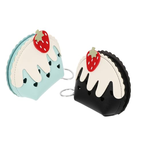 Garneck 2 Stück Kleine Süße Mini Geldbörse mit Reißverschluss PU Münzbeutel für Frauen Kompakt Modisch Langlebig Praktischer Organizer für Münzen und Karten für Reise und Alltag von Garneck