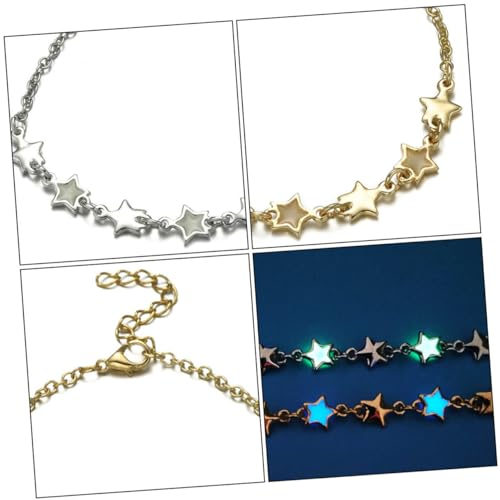 Garneck 2 Stück Leuchtende Sternarmbänder Verstellbare Langlebige Legierungsarmbänder Modische Allround partnerarmbänder für Damen und Herren Einzigartiger Schmuck für Alltag und von Garneck