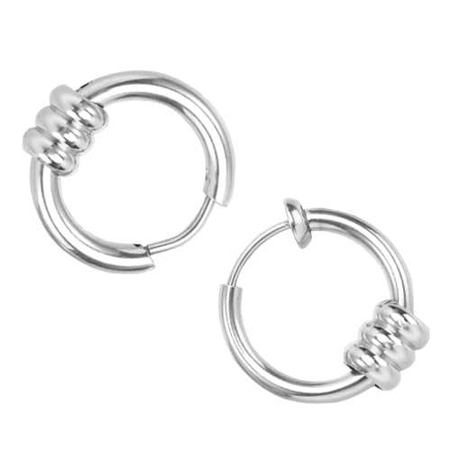 Garneck 2 Stück Männliche Punk Ohrhänger Ohrringe für Party Alltag Leichte Allergikerfreundliche Herren Schmuck von Garneck