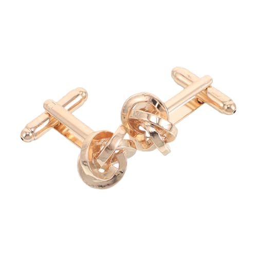 Garneck 2 Stück Manschettenknöpfe für Herren aus Kupfer Gedrehter Knoten Design Langlebig und Stilvoll Geeignet für Business Hochzeit und Formelle Anlässe Einzigartiges Französisches von Garneck