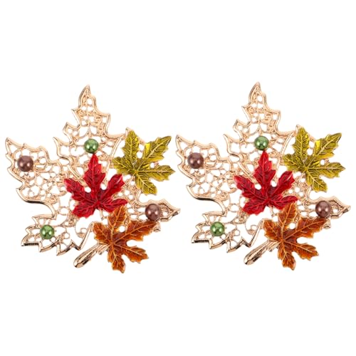 Garneck 2 Stück Metall Pins für Frauen Kreative Cardigan Clips für Herbst und Thanksgiving Stilvolle Modeaccessoires von Garneck