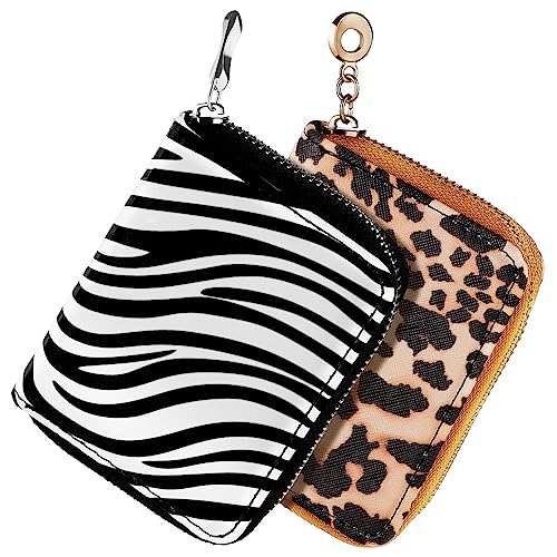 Garneck 2stücke Mini Geldbörse Mit Reißverschluss Kartenetui Münzbeutel Für Damen Kartenhalter Ausweistasche Kleine Börse Tragbar Für Bargeld Und Münzen von Garneck