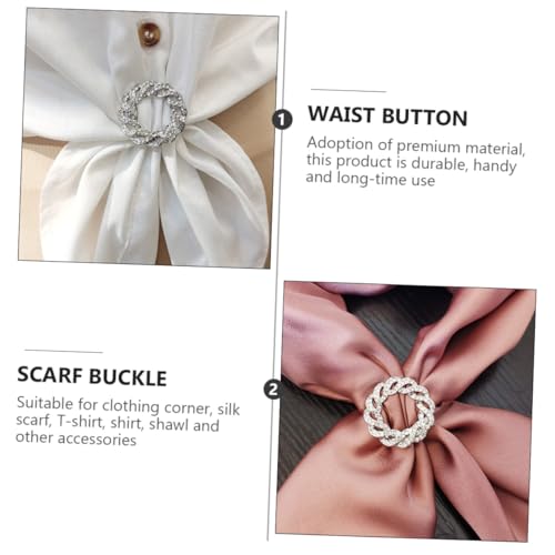 Garneck 2 Stück Modische Taillenknöpfe Schalring aus Feinem Material Runde Form Vielseitig Einsetzbar Eleganter Halter für Halstuch und Seidenschal Geeignet für Damen und Verschiedene von Garneck
