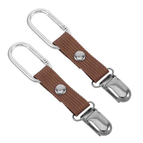 Garneck 2 Stück Multifunktionaler Reise Hutclips Robustem Canvas und Zinklegierung Vielseitiger Organizer für Sonnenhut Strohhut und Schal Einfache Befestigung an Handtasche oder Rucksack von Garneck