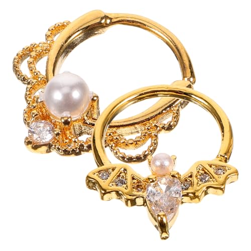 Garneck 2 Stück Nasenringe für Damen Dünne Metall Hoops mit Schmetterlings Hautfreundlich Vielseitig Schmuck für Party Alltag von Garneck