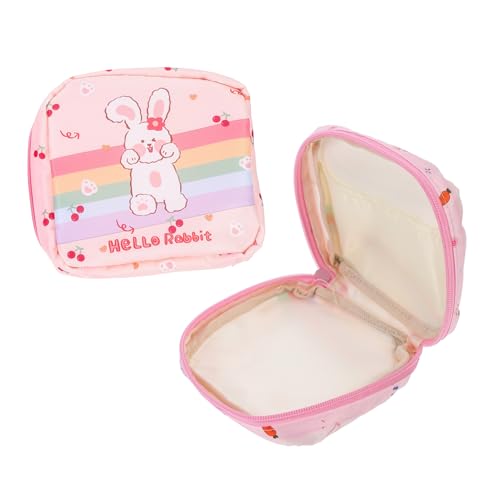 Garneck 2 Stück Niedliche Cartoon Damenbinden Aufbewahrungstasche Tragbare Hygienische Münzbeutel Langlebig mit Robustem Reißverschluss Vielseitig für Geld und Kleine Utensilien von Garneck