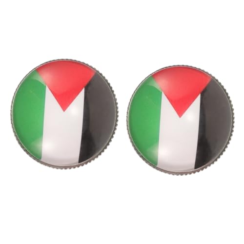 Garneck 2 Stück Palästina Flaggen Brosche Eleganter Anstecker für Anzüge Jacken und Taschen Metall Abzeichen für Herren und Damen Hochwertige Modeaccessoires von Garneck