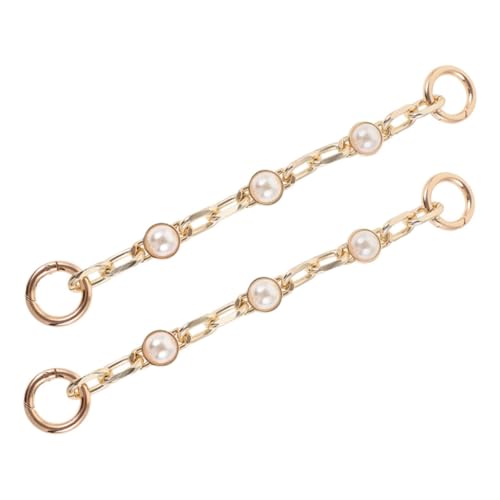 Garneck 2 Stück Perlen Taschenkette Zinklegierung Schulterriemen Verlängerung Leichte Langlebige Handtaschen Erweiterung Stilvolles Schmuck Design für Damenhandtaschen von Garneck