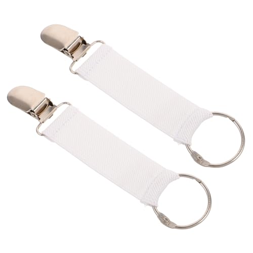 Garneck 2 Stück Reise Hutclip und Handschuhhalter Elastisch Verstellbar Weiß Sicherer Verlust Clip für Mütze Handschuhe Leicht Tragbar für Outdoor Arbeit und Reisen von Garneck