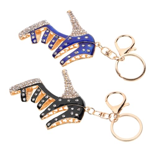 Garneck 2 Stück Rhinestone High Heel Schlüsselanhänger Metall Schuh Anhänger Langlebig Vielseitig als Taschen und Autoschmuck für Freundin und Damen von Garneck