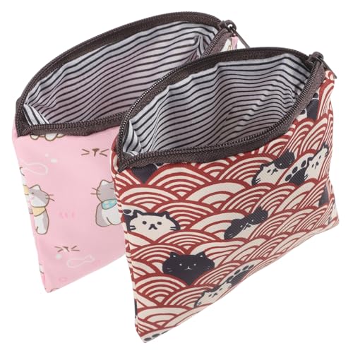 Garneck 2 Stück Sanitary Napkin Organizer Tasche Polyester Tragbar Hygienisch Langlebig Aufbewahrungstasche für Damenbinden und Driving License Holder Praktisch Kompakt von Garneck