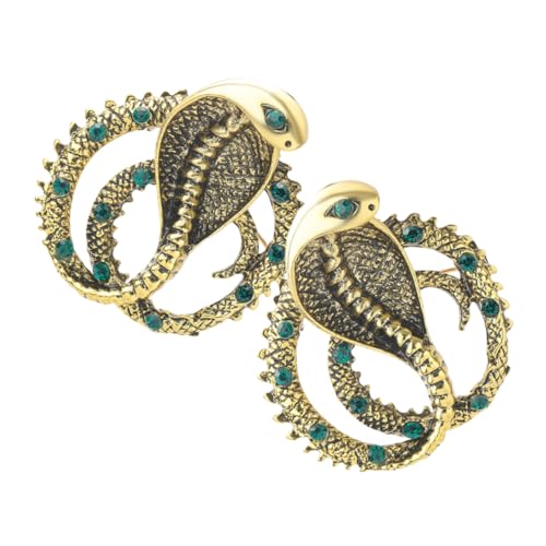 Garneck 2 Stück Schlangenform Brosche Pin für Kleidung Rhinestone Anstecknadel Eleganter Schmuck für Frauen für Anzüge Schals und Hüte von Garneck