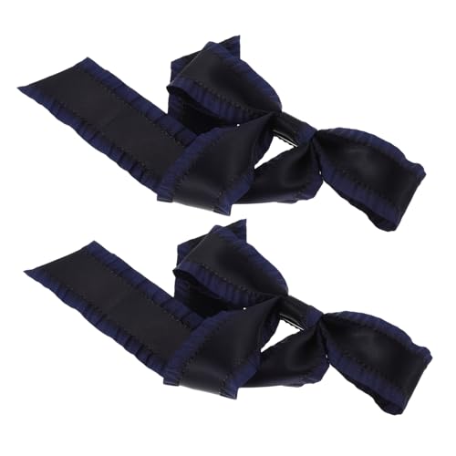 Garneck 2 Stück Schleife Haarnadel Marineblaue Haarschleifen Für Mädchen Jugendhaarzubehör Bogenclip Haarfliege Dunkelblaue Haarschleife Bänder Für Haare Haarklammer Haarbänder Polyester von Garneck