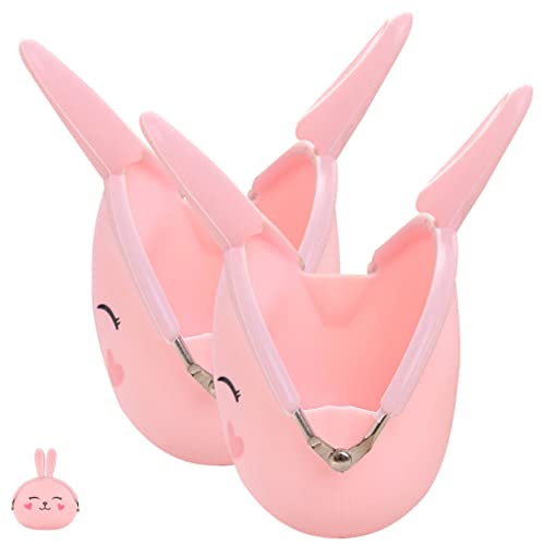 Garneck 2 Stück Silikon Geldbörse mit Süßem Hasen Motiv Kompakte Münztasche für Mädchen Kleines Portemonnaie mit Münzfach Leicht und Vielseitig für Alltag Reisen Schule und Shopping von Garneck