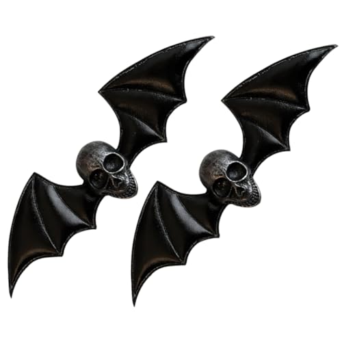 Garneck 2 Stück Skull Wing Haarspangen Goth Haarschmuck für Halloween und für Cosplay und Alltag Verleiht Jedem Outfit Einen Mystischen Touch von Garneck