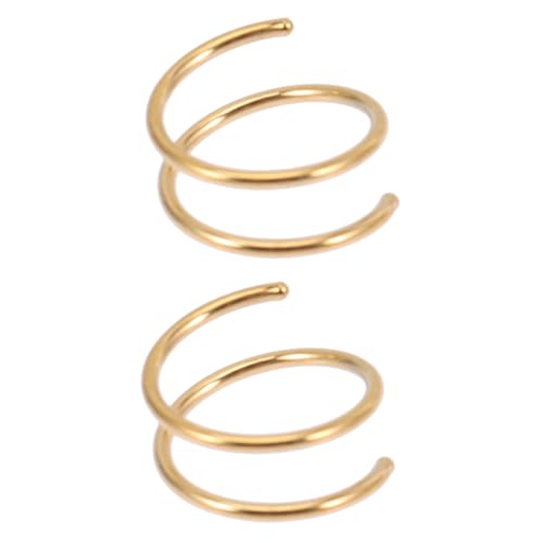 Garneck 2 Stück Spirale Nasenringe aus Edelstahl Verstellbare Fake Nose Ring Hoops für Damen Hautfreundlich Schmerzarm Präzise Schlichtes Nasenschmuck Design in Schwarz von Garneck