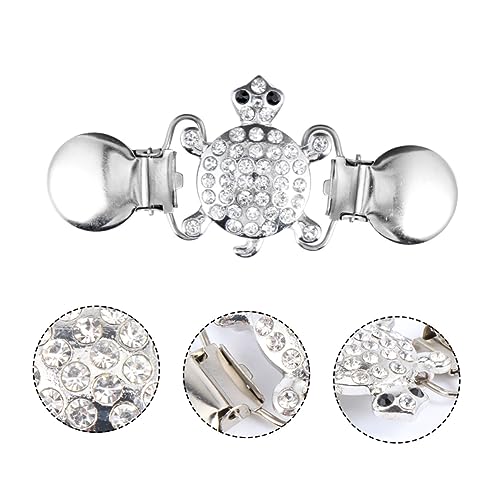 Garneck 2 Stück Strickjacken Clips mit Schildkröten Design und Funkelnden Strasssteinen Klammern für Pullover und Cardigans Modisches Accessoire für Damen Schonend und Vielseitig von Garneck