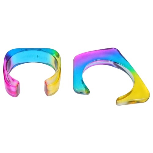 Garneck 2 Stück Teiliges Set Unregelmäßige Gradient Armbänder für Frauen Geometrisches Retro Design Bequeme Handgelenkarmbänder für Festivals Partys und Alltag von Garneck