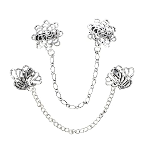 Garneck 2 Stück Teiliges Vintage Collar Clip aus Zinklegierung Elegante Anstecknadel für Hemd Anzugkragen Modischer Brustpin für Herren Vielseitiger Cardigan Mantel accessoire von Garneck